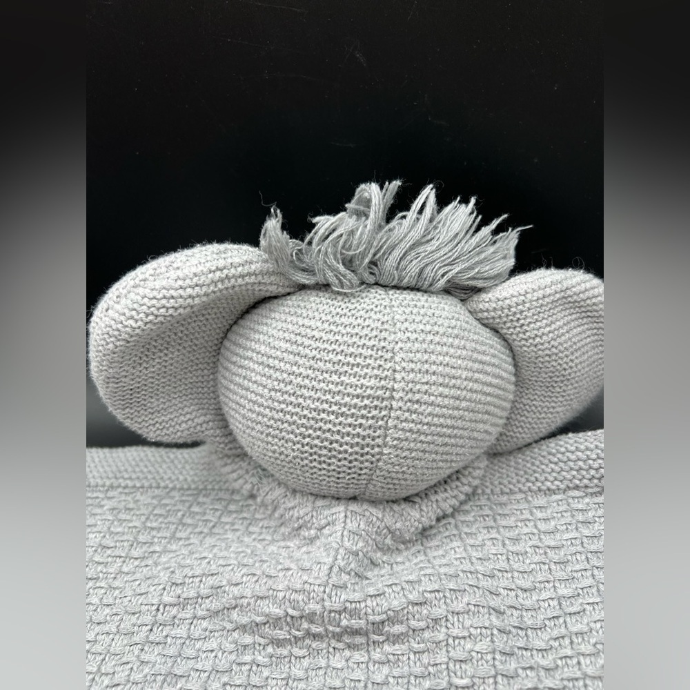 Mud Pie  Mudpie Knitted Gray Elephant Lovey Security Blanket - Picture 12 of 15